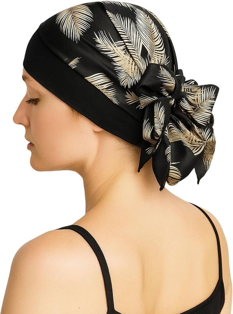 FADACHY Chemo Headwear for Women,Chemo Caps Lightweight for Summer with Head Scarf,Silky Soft Hair Turbans Fashion - Image 3